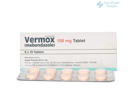 Vermox (Mebendazol) Tabletten zonder Recept in België - 6 Tabletten 100mg